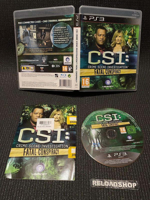 CSI Fatal Conspiracy PS3 (käytetty) CiB