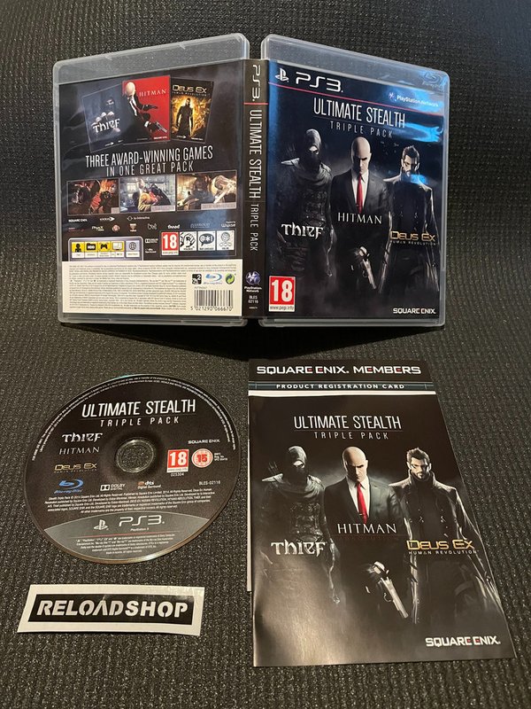 Ultimate Stealth Triple Pack (THIEF + HITMAN ABSOLUTION + DEUS EX HUMAN REVOLUTION) PS3 (käytetty)