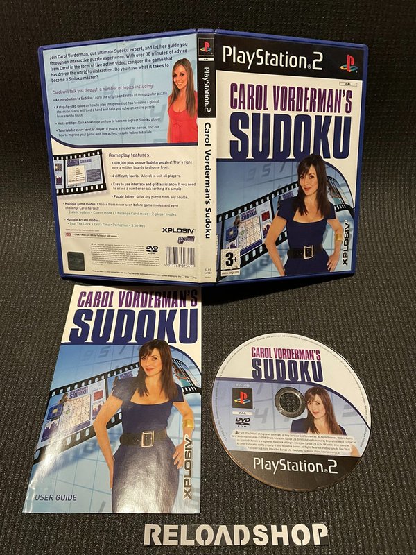 Carol Vorderman's Sudoku PS2 (käytetty) CiB