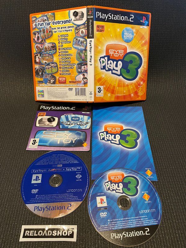 EyeToy Play 3 + Demo Disc PS2 (käytetty) CiB