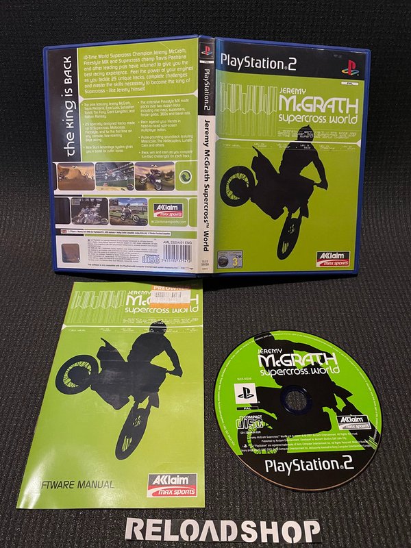 Jeremy McGrath Supercross World PS2 (käytetty) CiB