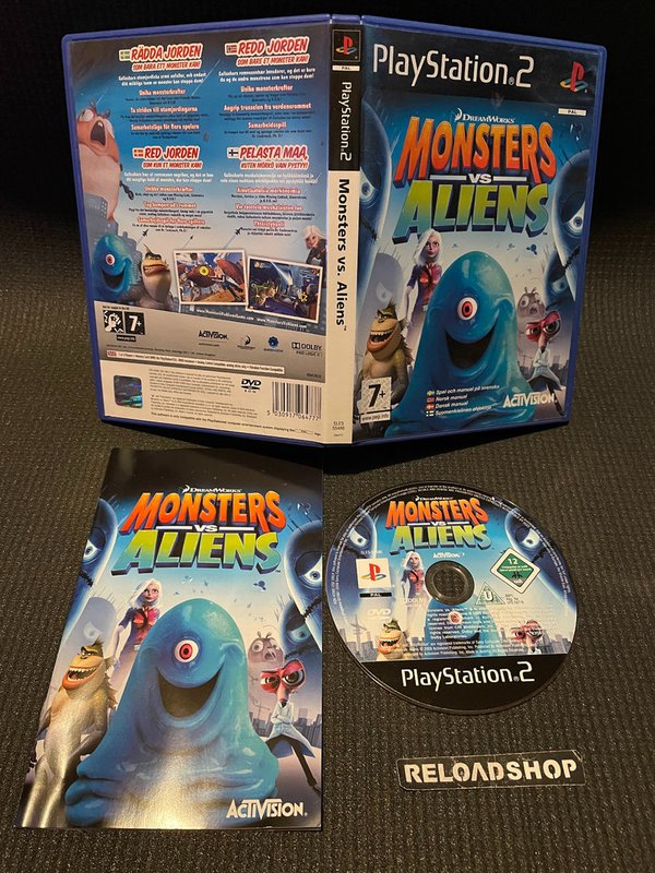 Monsters vs. Aliens - Nordic PS2 (käytetty) CiB