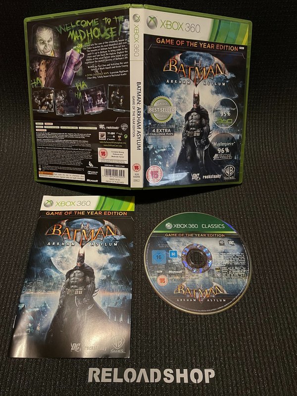 Batman Arkham Asylum GOTY Xbox 360 (käytetty) CiB