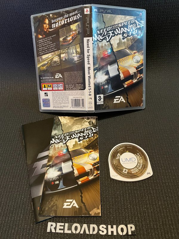 NEED FOR SPEED Most Wanted 5-1-0 PSP (käytetty) CiB
