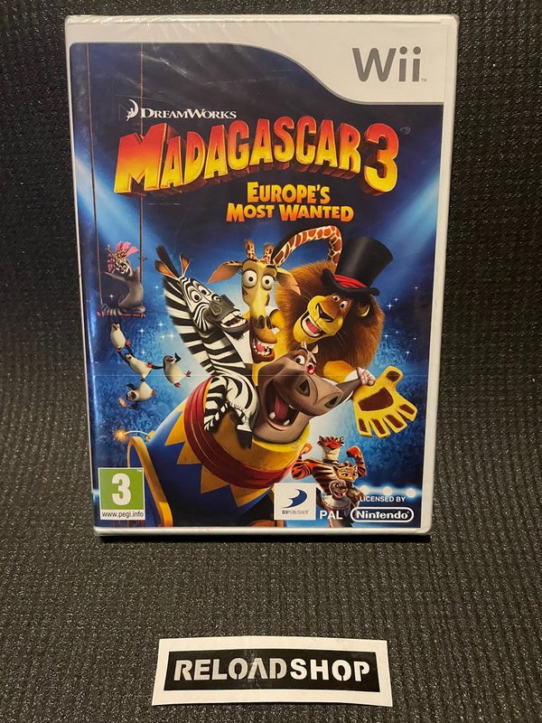 Madagascar 3 Europe's Most Wanted  Wii - UUSI