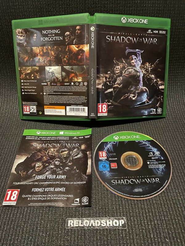 Middle-Earth Shadow of War Xbox One (käytetty) CIB