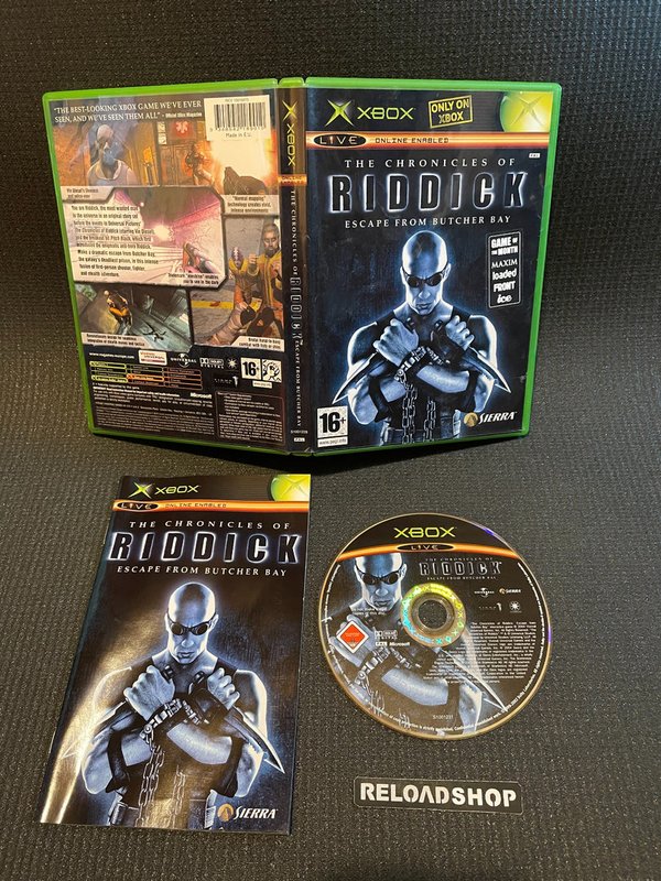 The Chronicles of Riddick Escape from Butcher Bay Xbox (käytetty) CiB