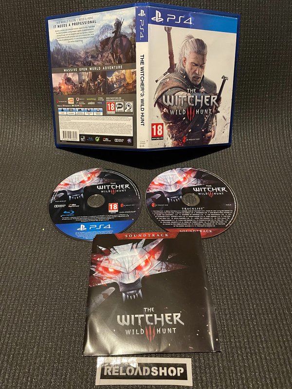 The Witcher 3 - Wild Hunt + Sound Track PS4 (käytetty)