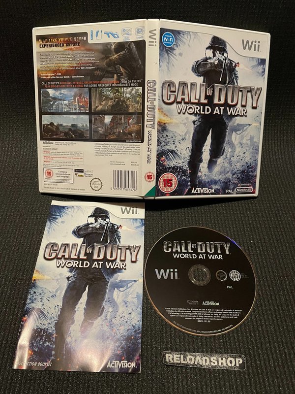 Call of Duty World at War Wii (käytetty) CiB