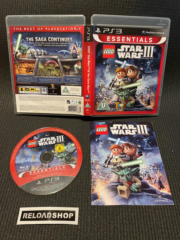 Lego Star Wars III The Clone Wars Essentials PS3 (käytetty) CiB