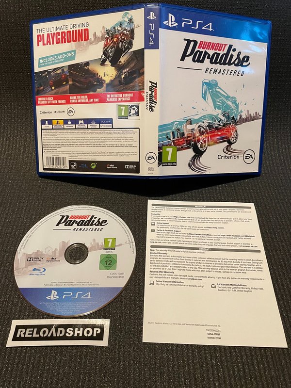 Burnout Paradise Remastered PS4 (käytetty) CiB