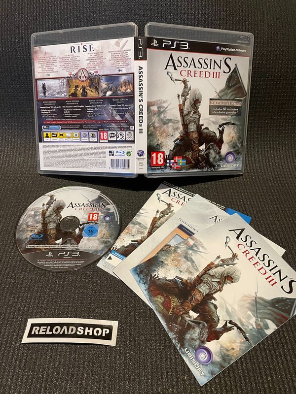 Assassin's Creed III (Exclusive Edition) - Nordic PS3 (käytetty) CiB