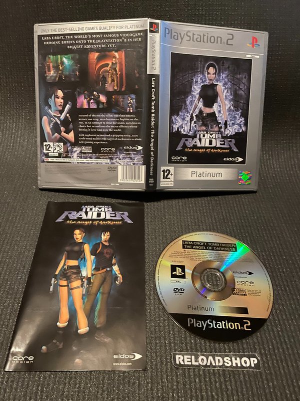 Lara Croft Tomb Raider The Angel of Darkness Platinum PS2 (käytetty) CiB