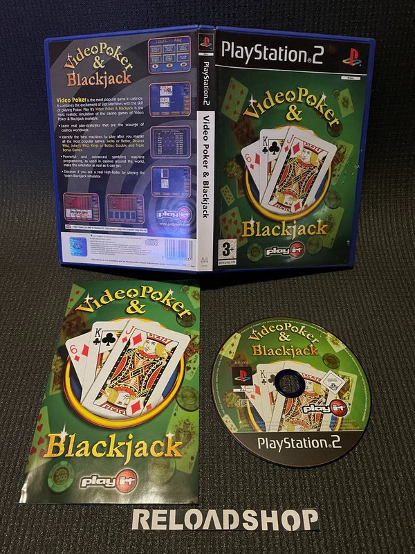 Video Poker & Blackjack PS2 (käytetty) CiB