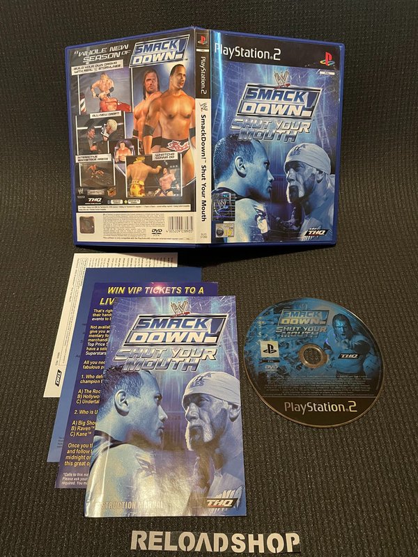 WWE SmackDown vs RAW Shut Your Mouth PS2 (käytetty)
