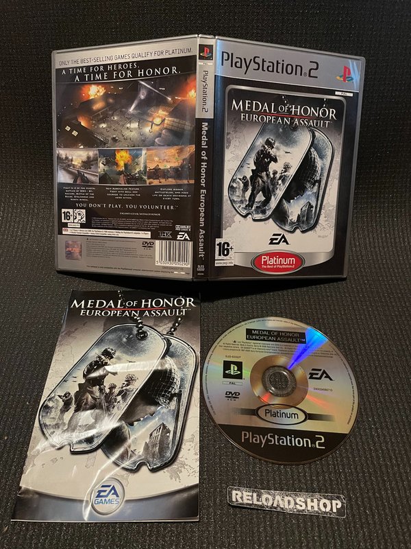 Medal of Honor European Assault Platinum PS2 (käytetty) CiB