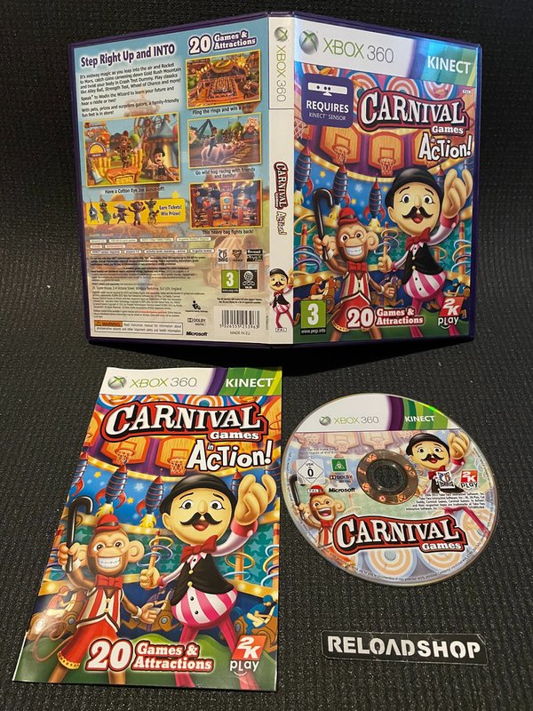 Carnival Games In Action Xbox 360 (käytetty) CiB