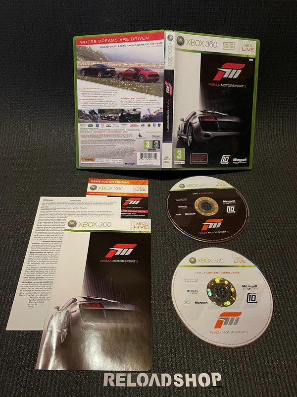 Forza Motorsport 3 Xbox 360 (käytetty) CiB
