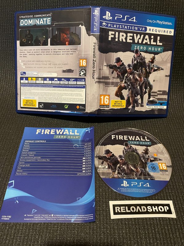 Firewall Zero Hour VR PS4 (käytetty) CIB