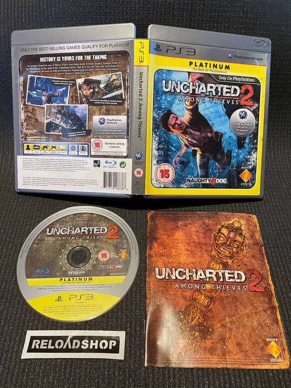 Uncharted 2 Among Thieves Platinum PS3 (käytetty) CiB