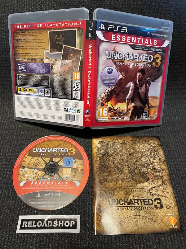 Uncharted 3 Drake's Deception Essentials PS3 (käytetty) CiB
