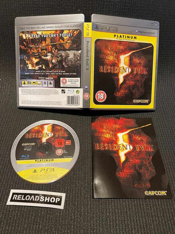 Resident Evil 5 Platinum PS3 (käytetty) CiB