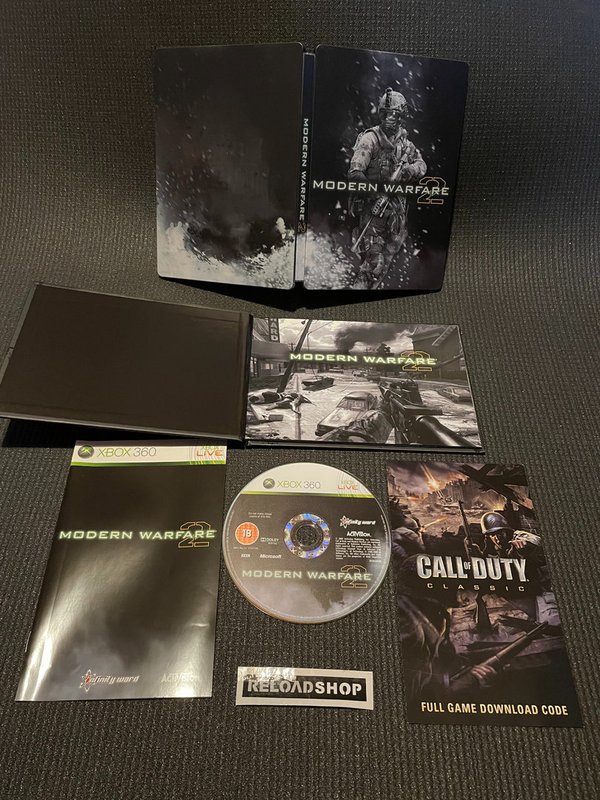 Call of Duty Modern Warfare 2 (Steel Book) Classic Edition Xbox 360 (käytetty) CiB