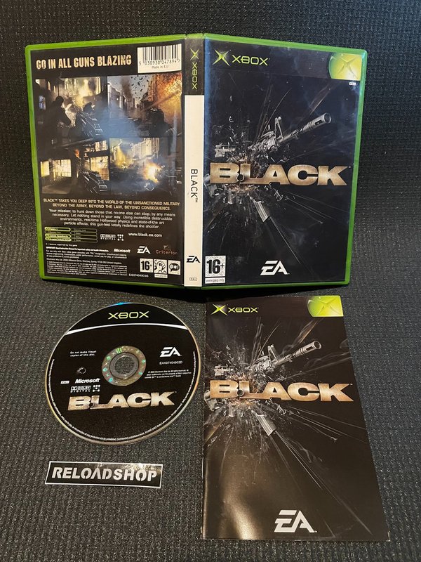 Black Xbox (käytetty) CiB