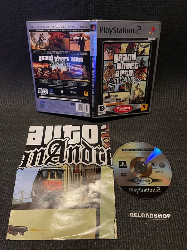 Grand Theft Auto San Andreas Platinum PS2 (käytetty)