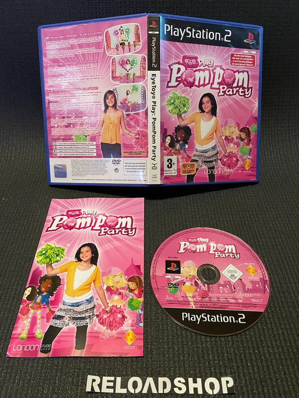 Eyetoy Play PomPom Party - Nordic PS2 (käytetty) CiB