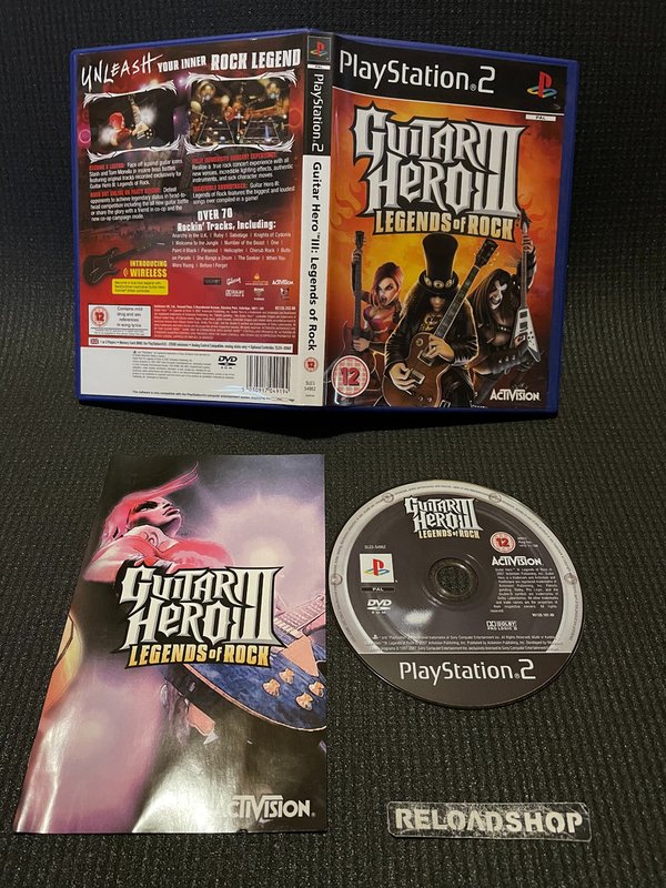Guitar Hero III Legends of Rock PS2 (käytetty) CiB