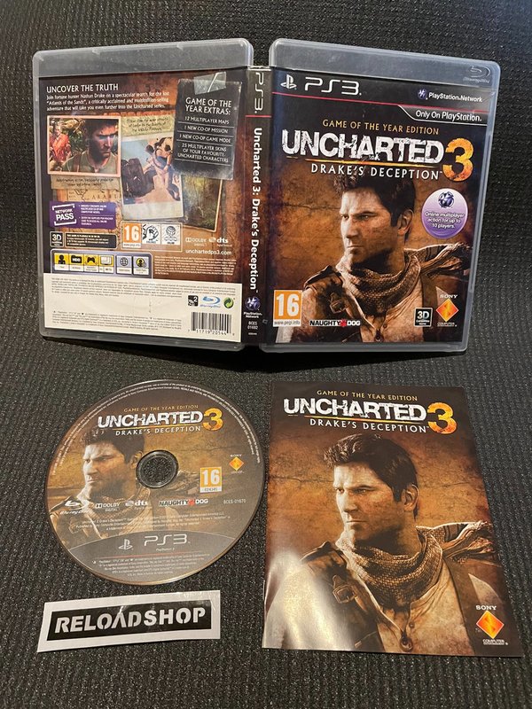 Uncharted 3 Drake's Deception Game Of The Year Edition PS3 (käytetty) CiB