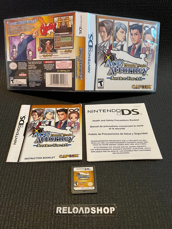 Phoenix Wright Ace Attorney Justice For All DS (käytetty) - US IMPORT