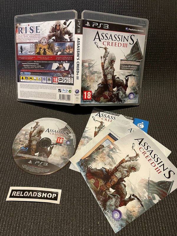 Assassin's Creed III (Exclusive Edition) PS3 (käytetty) CiB