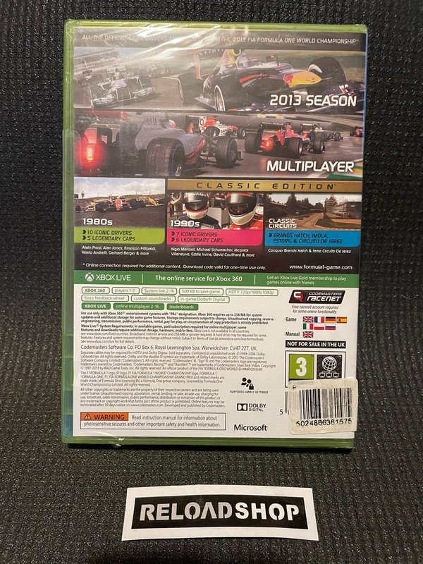 F1 2013 Xbox 360 (käytetty) UUSI