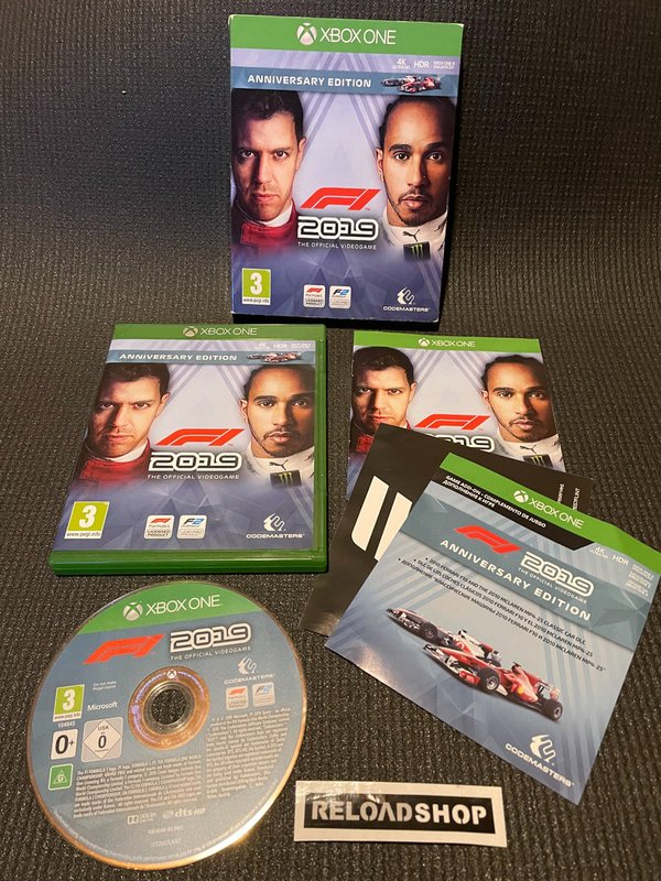 F1 2019 - Anniversary Edition + Sleeve Xbox One (käytetty) - CiB