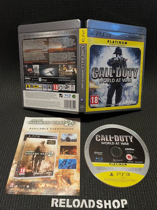 Call of Duty World at War Platinum PS3 (käytetty)