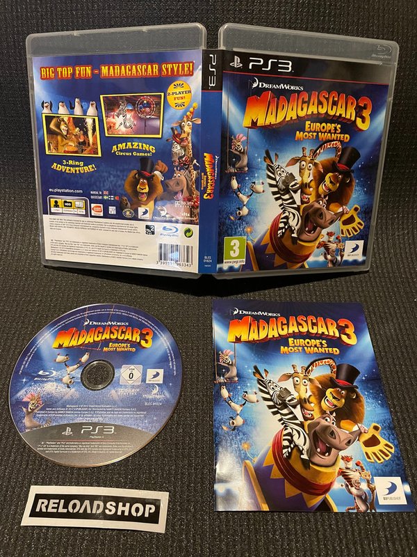 Madagascar 3 Europe's Most Wanted PS3 (käytetty) CiB