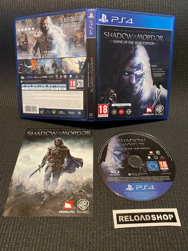 Middle Earth Shadow of Mordor - Game of the Year Edition - Nordic PS4 (käytetty)