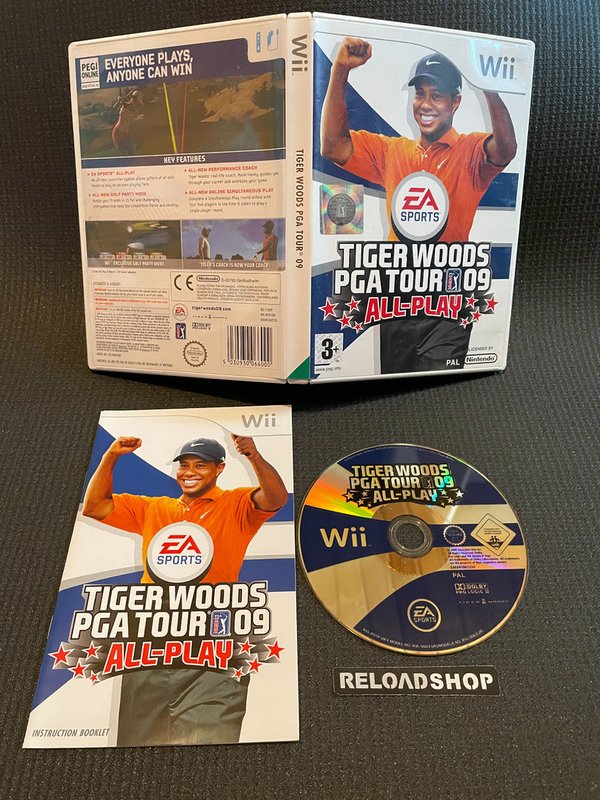 Tiger Woods PGA Tour 09 Wii (käytetty) CiB