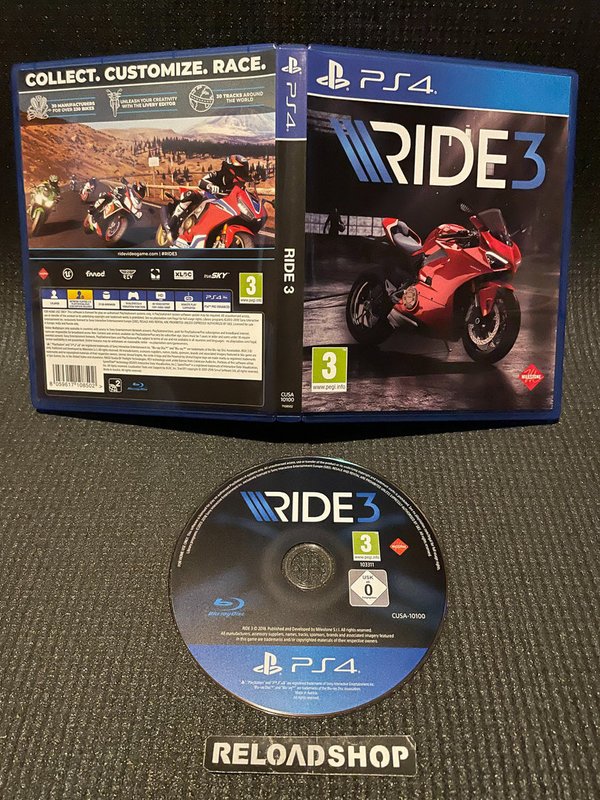 RIDE 3 PS4 (käytetty)