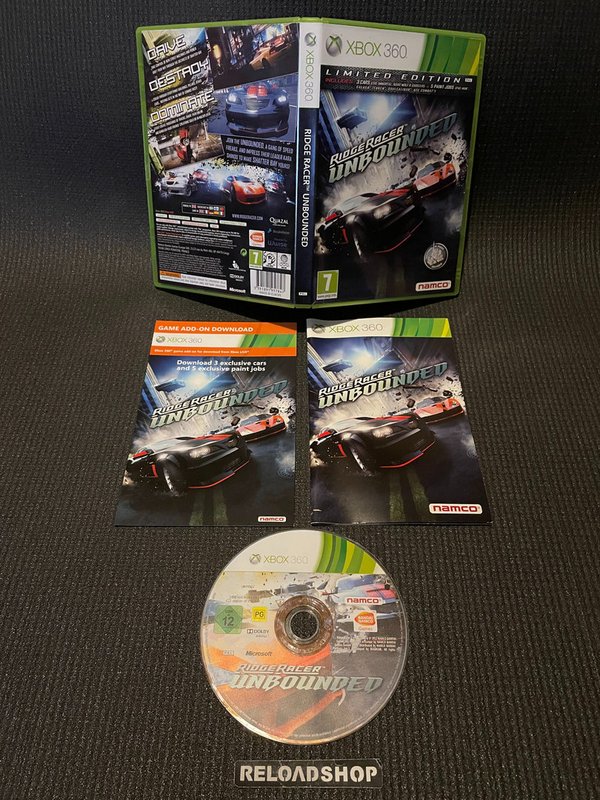 RIDGE RACER UNBOUNDED Limited Edition - Nordic Xbox 360 (käytetty) CiB