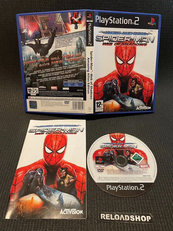 Spider-Man Web of Shadows Amazing Allies Edition PS2 (käytetty) CiB