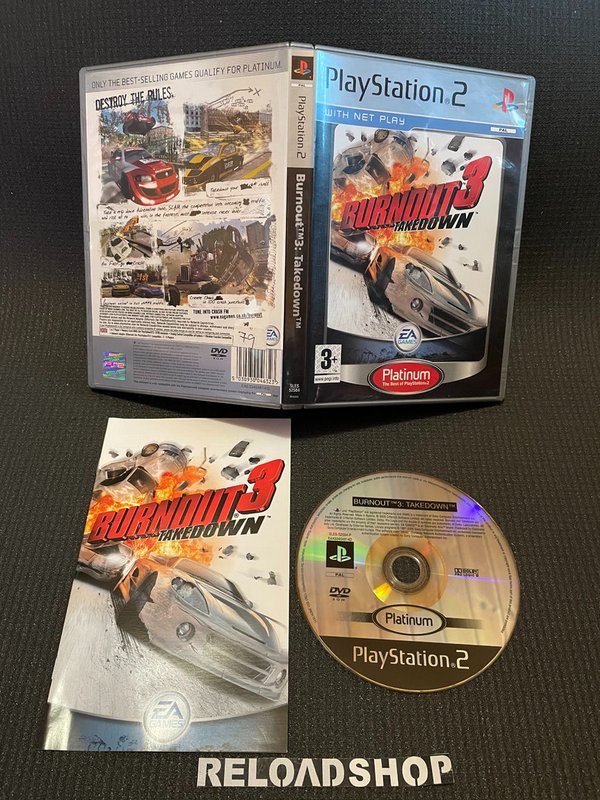 Burnout 3 Takedown Platinum PS2 (käytetty) CiB