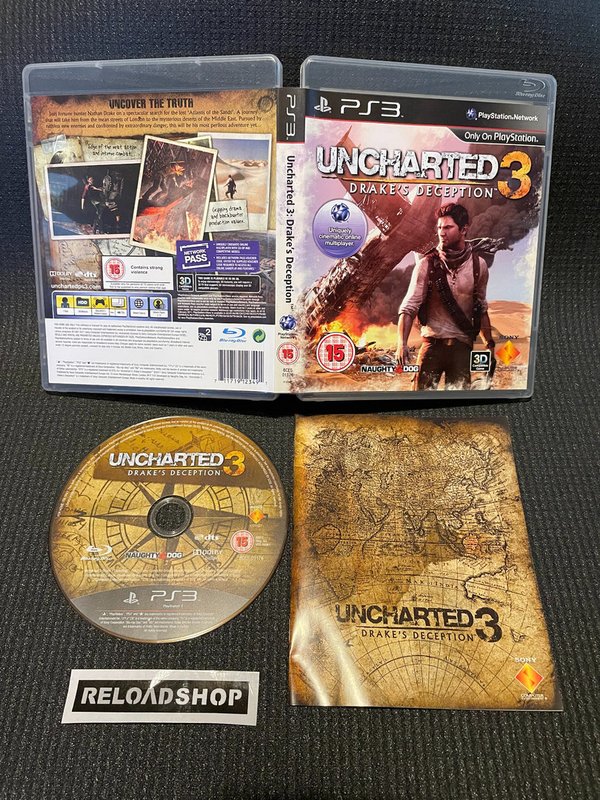 Uncharted 3 Drake's Deception PS3 (käytetty) CiB