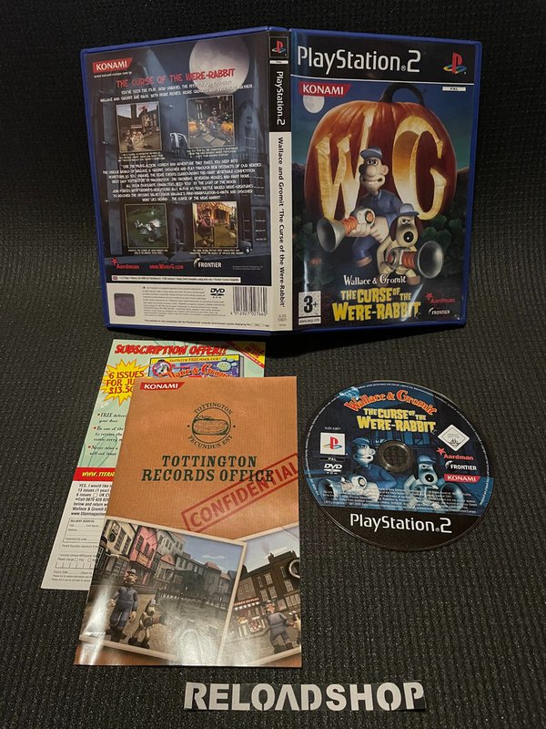 Wallace & Gromit The Curse of the Were Rabbit PS2 (käytetty) CiB