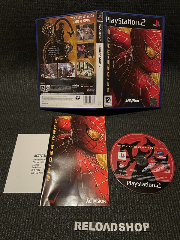 Spider-Man 2 PS2 (käytetty) CiB