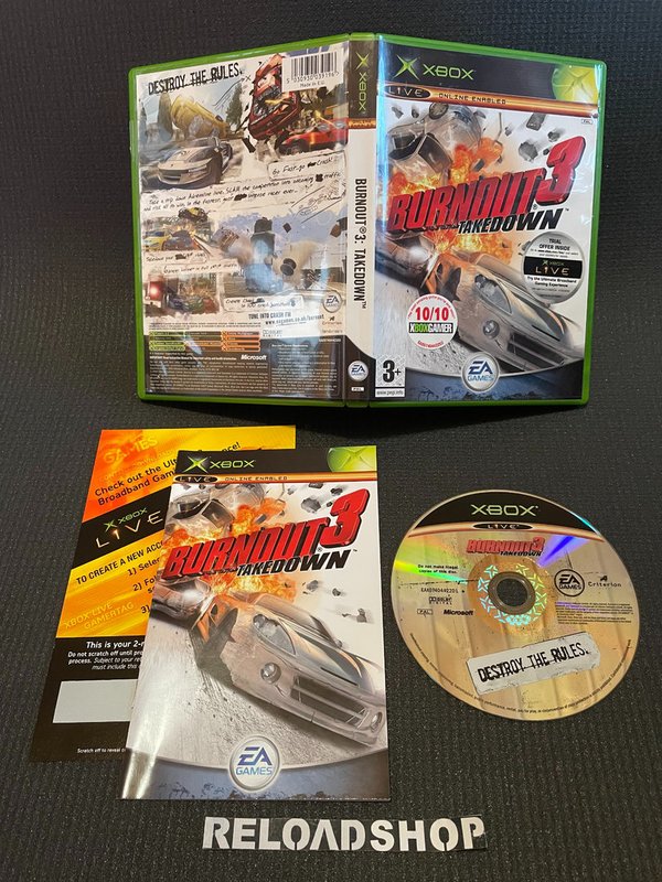 Burnout 3 Takedown Xbox (käytetty) CiB